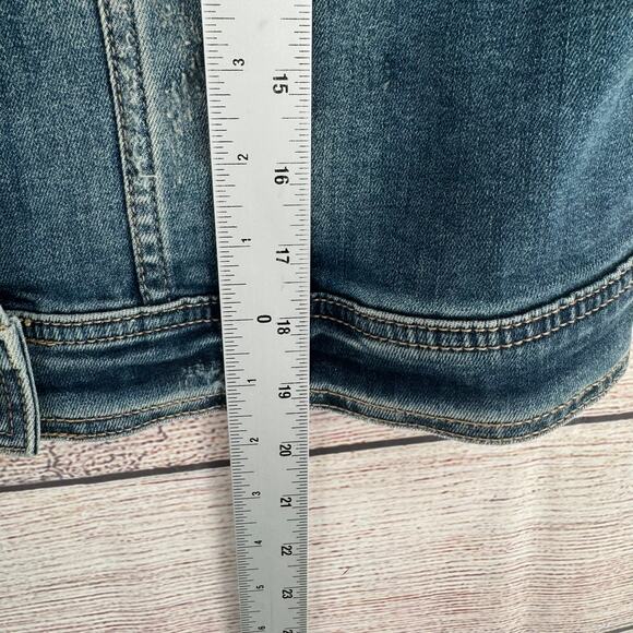 prAna Denim Jean Jacket Vest Women's Small Blue Medium Wash Trucker - Picture 8 of 8